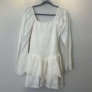 Loveshackfancy antique white Cedria eyelet dress - size Medium.